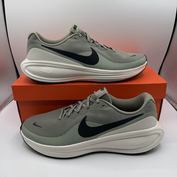 Nike Revolution 8 Running Shoes Mens Sz 12 Army Green/Black Sneakers HJ9198-300